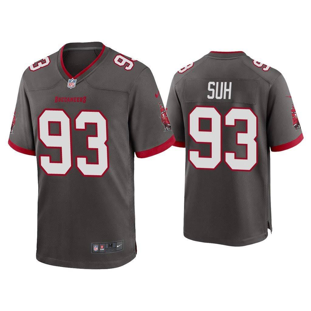 Men Tampa Bay Buccaneers #93 Ndamukong Suh Nike Grey Game NFL Jersey